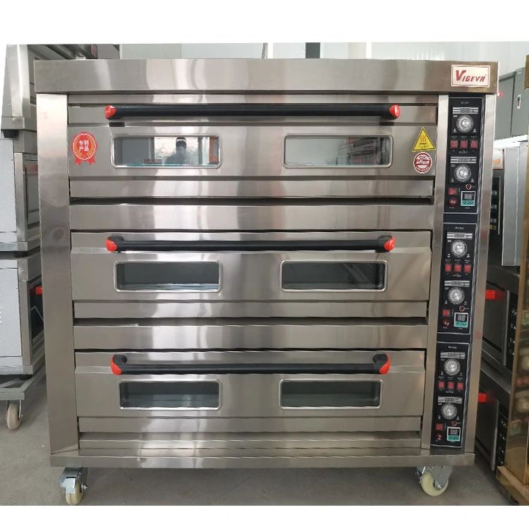 Commercial Industrial Food Baking Equipment Machine Machinery Price Big 1 2 3 4 Deck Gas Electric Cake Horno Pizza Toaster Bread Bakery Baking Oven